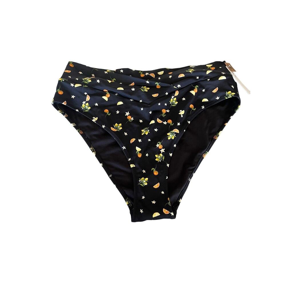 New Victoria's Secret Swimsuit High Rise Black Citrus Bottoms Plus Size XXL NWT
